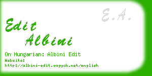 edit albini business card